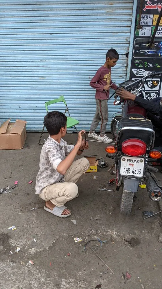 Unretouched frame, roadside kitchen