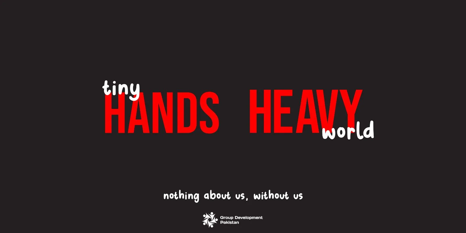 Typographic banner, two to one ratio