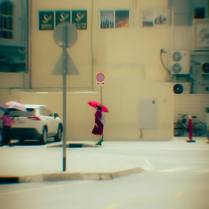Red umbrella