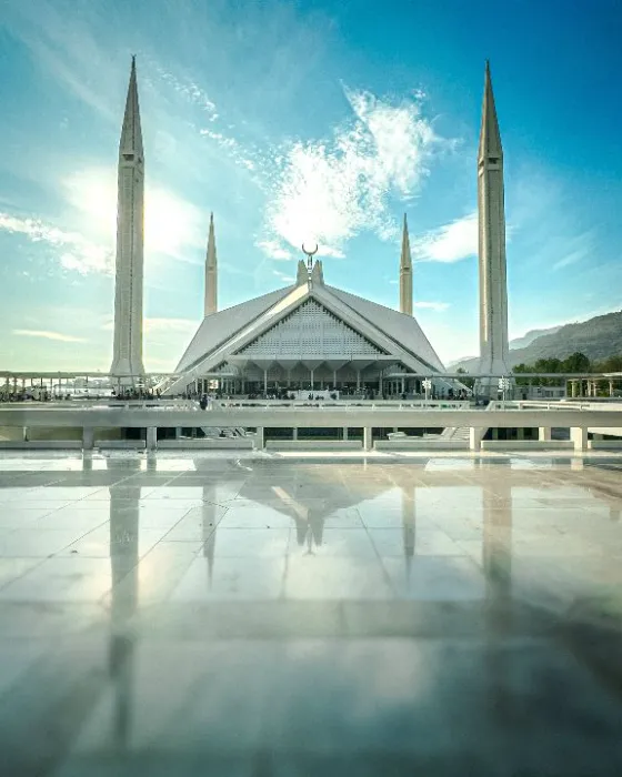 Faisal Mosque after rain